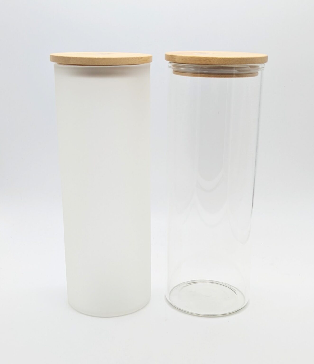 Sublimation Glass Tumbler 25oz with Clear & Bamboo Lid – CUPARTISTRY BLANKS